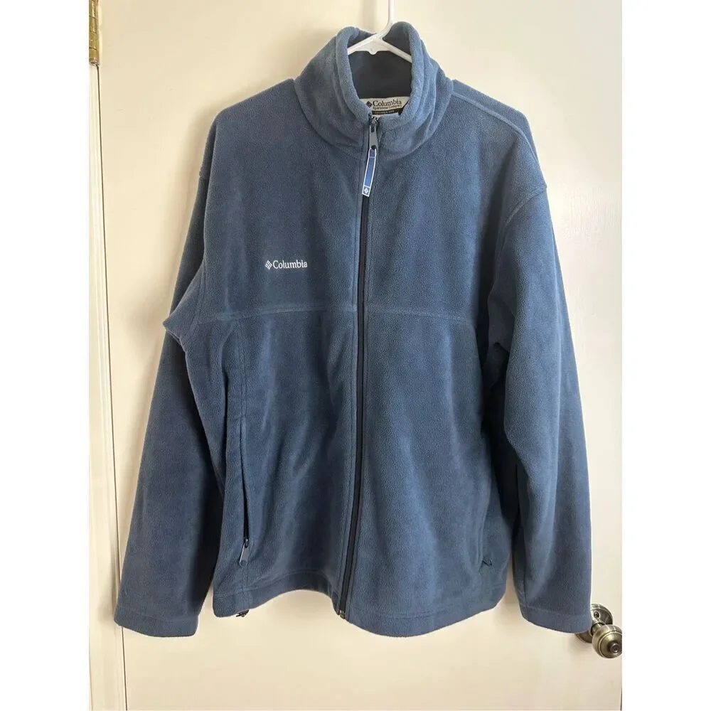 Columbia navy men's full zip fleece jacket L